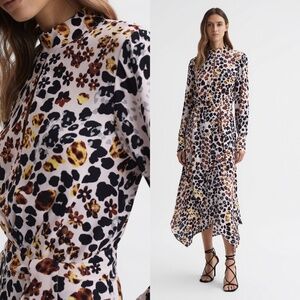 Reiss animal print belted midi dress FINAL PRICE NO OFFERS